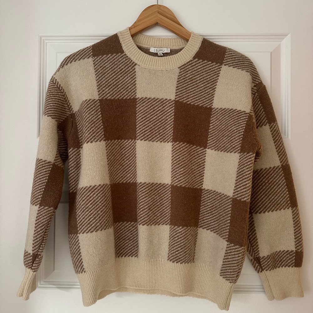 Z Supply Checkered Sweater